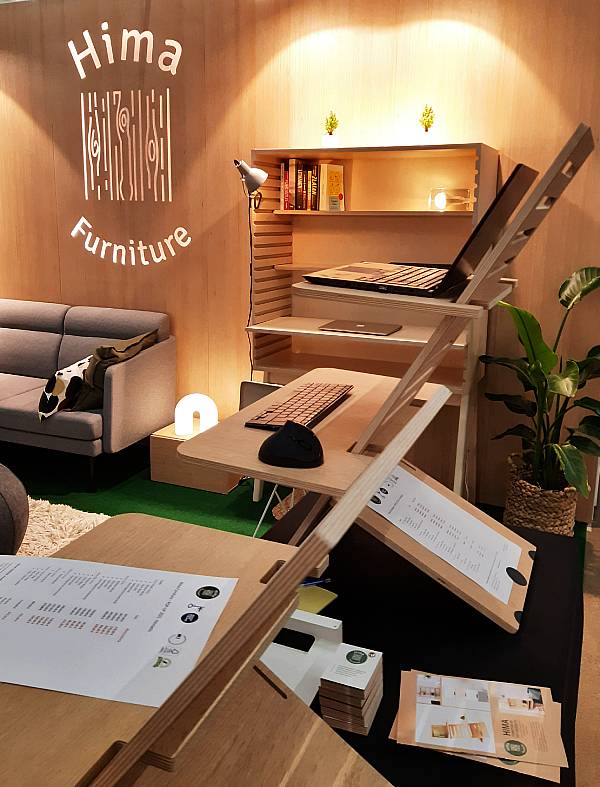 Hima Furnituren näyttelyosastolta, ergonomiset kalusteet, Habitare, Voimapuu