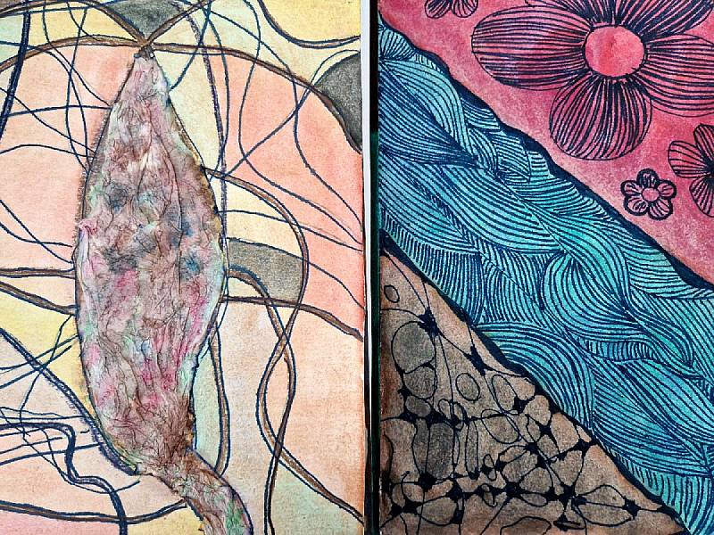 Taidepäiväkirja, juuret, siemen. Taidepäiväkirja – voimaannuttavaa maalaamista. Voimapuu