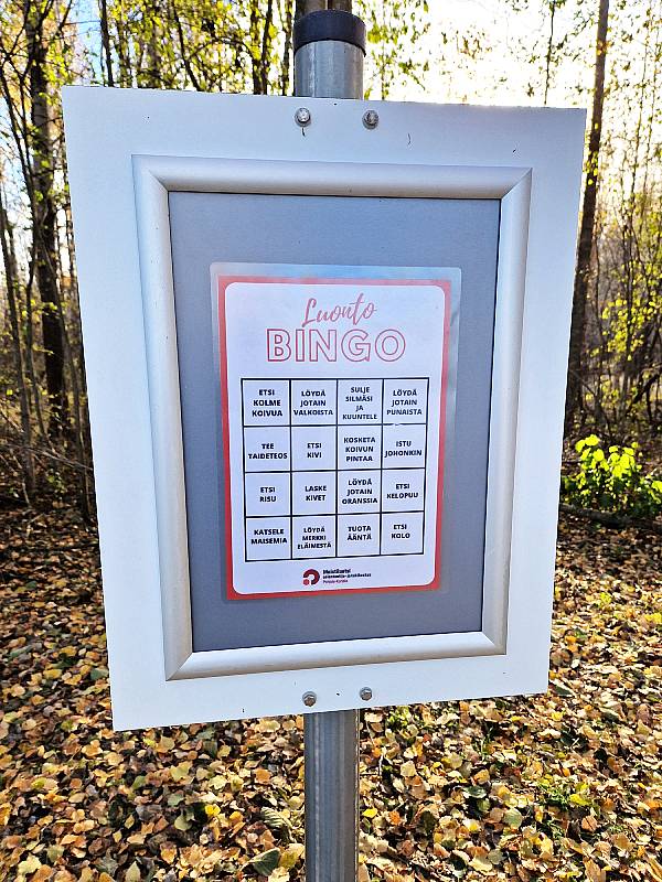 Kyltti: Luonto bingo