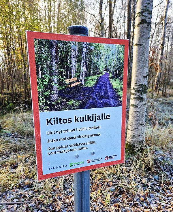 Kyltti: Kiitos kulkijalle