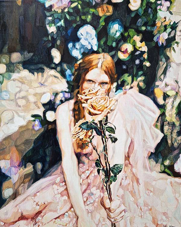 Maalaus Sfia Kukkosen tuotannosta