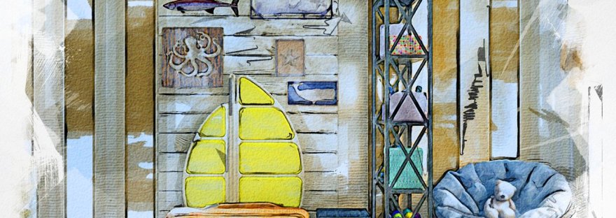 olohuone sisustus, Voimapuu